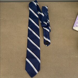 Brooks Brothers Classic Blue and White Striped Tie